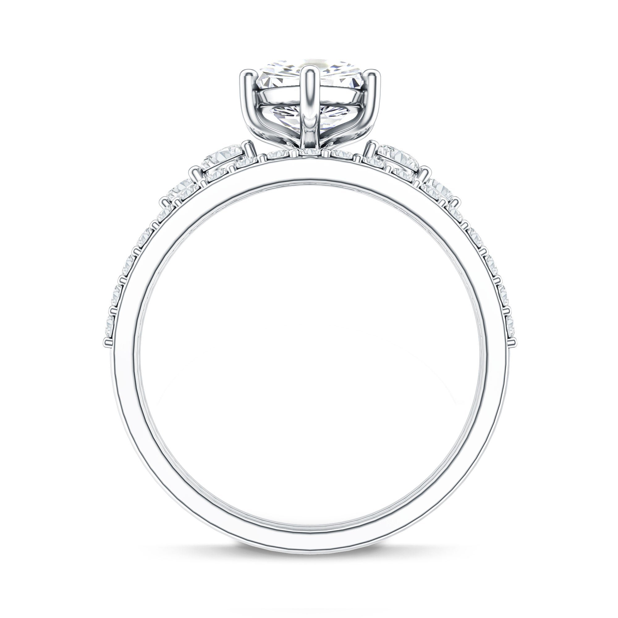 Rosec Jewels-2 Carat Marquise Cut Bridal Ring Set with IGI Certified Lab Grown Diamond