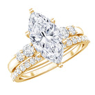Rosec Jewels-2 Carat Marquise Cut Bridal Ring Set with IGI Certified Lab Grown Diamond