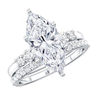 IGI Certified 3 Carat Lab Grown Diamond Marquise Bridal Wedding Ring Set Lab - ( E-VS1 ) - Rosec Jewels