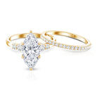 Rosec Jewels-IGI Certified 3 Carat Lab Grown Diamond Marquise Bridal Wedding Ring Set