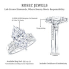 Rosec Jewels-IGI Certified Lab Grown Diamond 4 Carat Marquise Engagement Ring with Wedding Band