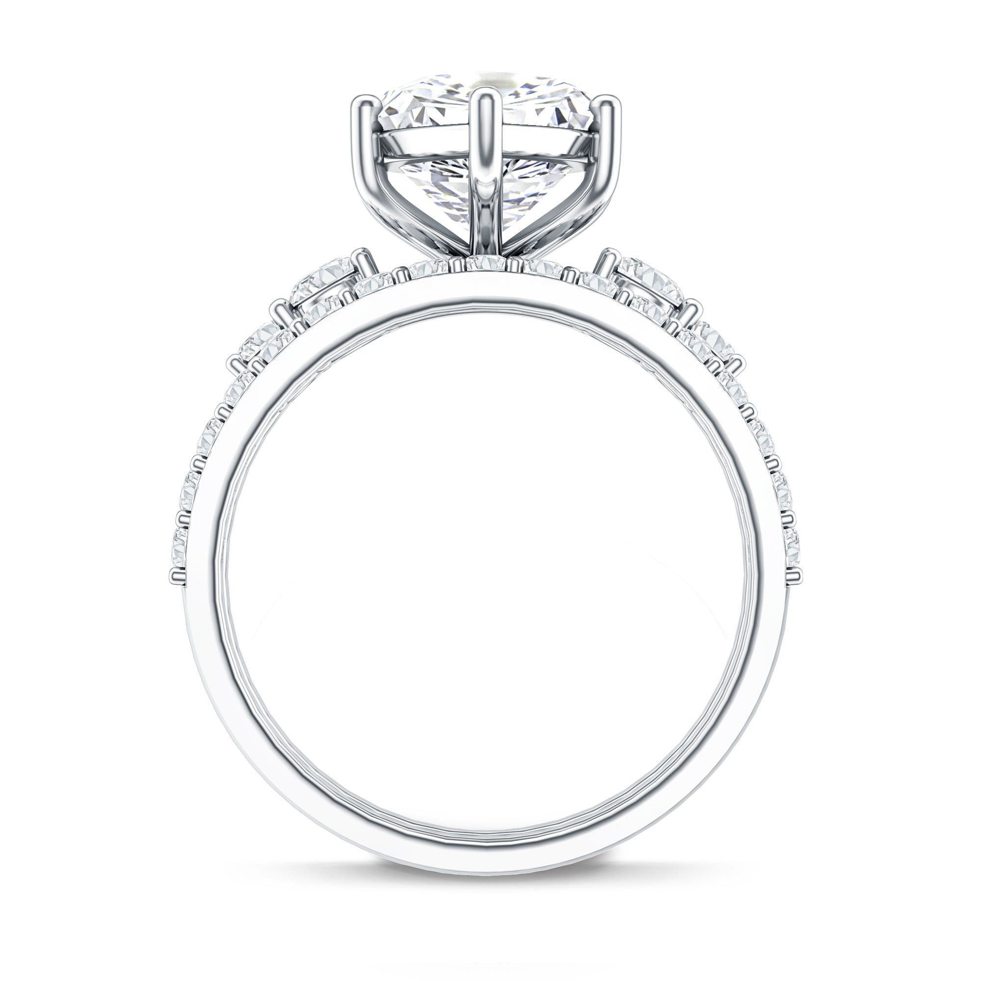 Rosec Jewels-IGI Certified Lab Grown Diamond 4 Carat Marquise Engagement Ring with Wedding Band