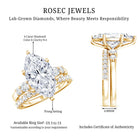 IGI Certified Lab Grown Diamond 4 Carat Marquise Engagement Ring with Wedding Band Lab - ( E-VS1 ) - Rosec Jewels