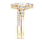 Rosec Jewels-IGI Certified Lab Grown Diamond 4 Carat Marquise Engagement Ring with Wedding Band