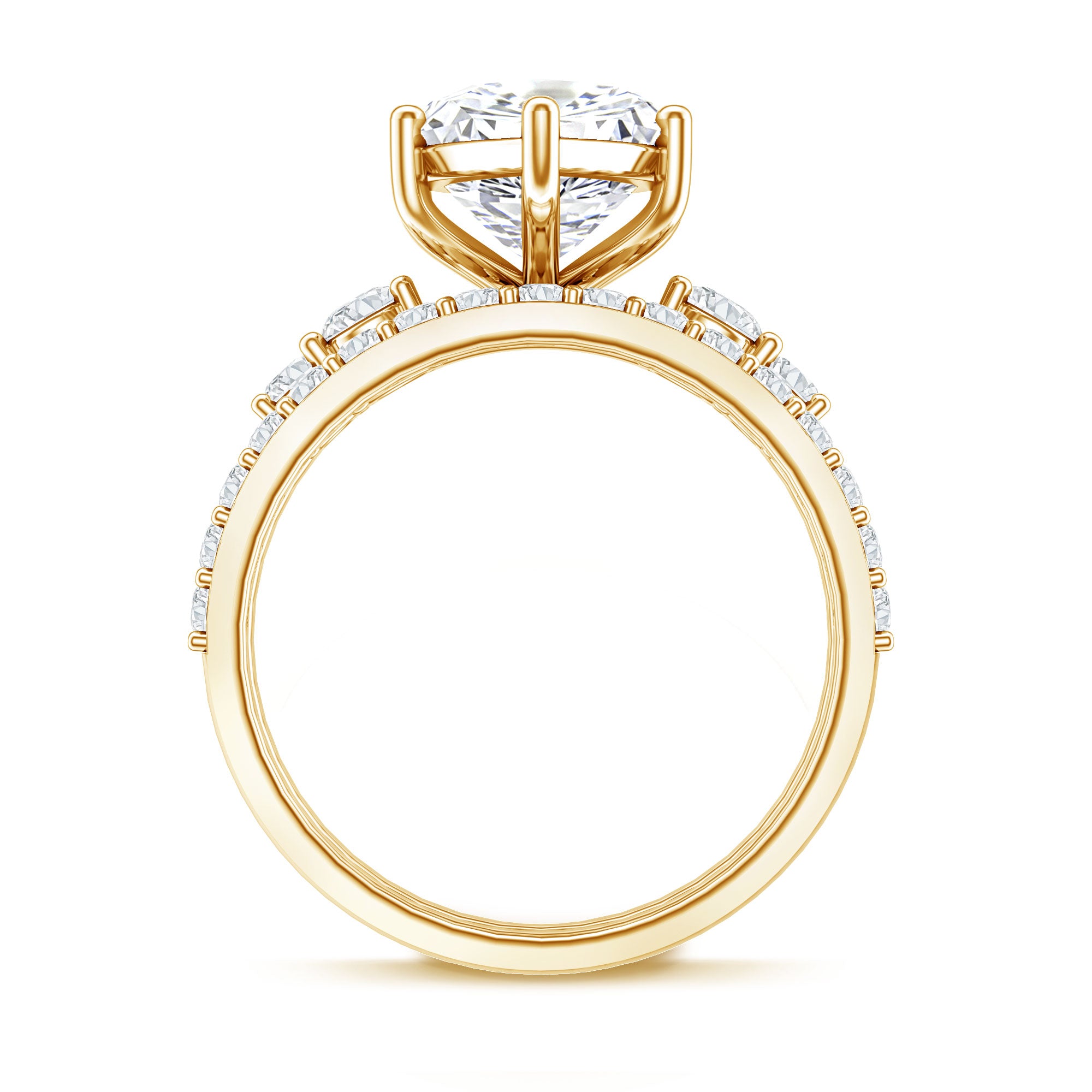 Rosec Jewels-IGI Certified Lab Grown Diamond 4 Carat Marquise Engagement Ring with Wedding Band