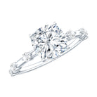 Rosec Jewels-3 Carat IGI Certified Lab Grown Diamond Cushion Cut Engagement Ring for Women
