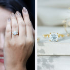 Rosec Jewels-Cushion Cut 2 Carat Lab Grown Diamond Solitaire Engagement Ring with IGI Certificate
