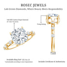 Lab Grown 4 Carat Round Diamond Solitaire Engagement Ring with IGI Certificate Lab - ( E-VS1 ) - Rosec Jewels