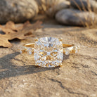 Lab Grown 4 Carat Round Diamond Solitaire Engagement Ring with IGI Certificate Lab - ( E-VS1 ) - Rosec Jewels