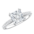 IGI Verified Lab Grown Diamond 3 Carat Princess Cut Engagement Ring Lab - ( E-VS1 ) - Rosec Jewels
