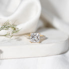IGI Certified 4 Carat Princess Cut Lab Grown Diamond Solitaire Engagement Ring Lab - ( E-VS1 ) - Rosec Jewels