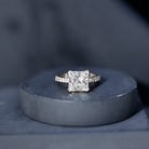 IGI Certified 4 Carat Princess Cut Lab Grown Diamond Solitaire Engagement Ring Lab - ( E-VS1 ) - Rosec Jewels