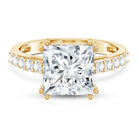 IGI Certified 4 Carat Princess Cut Lab Grown Diamond Solitaire Engagement Ring Lab - ( E-VS1 ) - Rosec Jewels