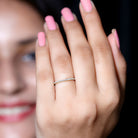 Certified Diamond Half Eternity Ring in Pave Setting Natural - ( HI-SI ) - Rosec Jewels