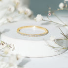 Certified Diamond Half Eternity Ring in Pave Setting Natural - ( HI-SI ) - Rosec Jewels
