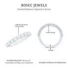 1.25 CT Zircon Half Eternity Ring AAAA - Rosec Jewels