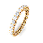 Minimal Round Diamond Eternity Ring Diamond - ( HI-SI ) - Color and Clarity - Rosec Jewels