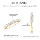 Lab Grown Diamond Half Eternity Wedding Band for Women Lab - ( EF-VS ) - Rosec Jewels
