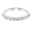 Natural Diamond Half Eternity Ring in Bar Setting Natural - ( HI-SI ) - Rosec Jewels