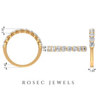 Natural Diamond Half Eternity Ring in Bar Setting Natural - ( HI-SI ) - Rosec Jewels