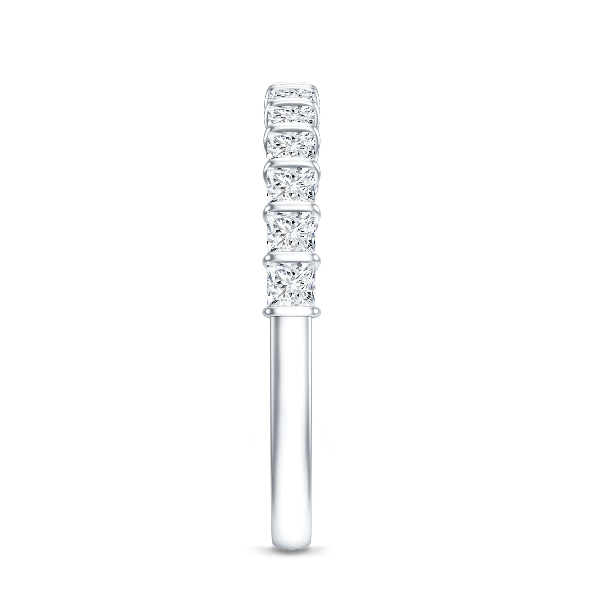 Princess Cut Diamond Anniversary Band Ring Natural - ( HI-SI ) - Rosec Jewels