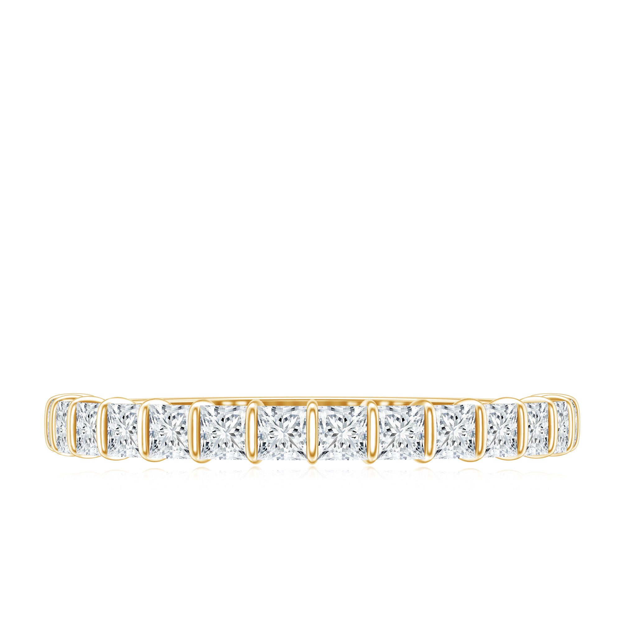 Princess Cut Diamond Anniversary Band Ring Natural - ( HI-SI ) - Rosec Jewels