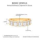 Designer Cubic Zirconia Semi Eternity Band Ring AAAA - Rosec Jewels