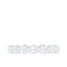 1.25 CT Marquise and Round Cut Zircon Full Eternity Ring AAAA - Rosec Jewels