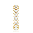 3.5 CT Zircon Cluster Eternity Ring in Prong Setting AAAA - Rosec Jewels