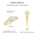 Round Cut Certified Moissanite Art Deco Engagement Ring D-VS1 - Rosec Jewels