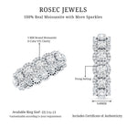Certified Moissanite Statement Wedding Band for Women D-VS1 - Rosec Jewels
