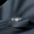 Vintage Inspired 0.98 Carat Moissanite Engagement Ring for Women D-VS1 - Rosec Jewels