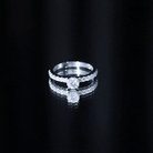 Certified 5 MM Moissanite Traditional Engagement Ring with Side Stones D-VS1 - Rosec Jewels