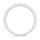 Three Row Moissanite Half Eternity Band Ring D-VS1 - Rosec Jewels