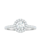 Classic Moissanite Halo Engagement Ring for Women D-VS1 - Rosec Jewels