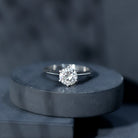Brilliant Cut Solitaire Moissanite 2 CT Engagement Ring with Certificate D-VS1 - Rosec Jewels