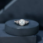 Certified 1 Carat Moissanite Floral Engagement Ring for Women D-VS1 - Rosec Jewels