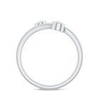 Natural Diamond 2 Stone Promise Ring in Wrap Style Natural - ( HI-SI ) - Rosec Jewels