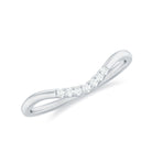 Natural Diamond Curved Enhancer Ring for Women Natural - ( HI-SI ) - Rosec Jewels