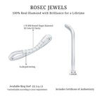 Natural Diamond Curved Enhancer Ring for Women Natural - ( HI-SI ) - Rosec Jewels