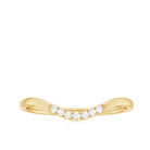 Natural Diamond Curved Enhancer Ring for Women Natural - ( HI-SI ) - Rosec Jewels