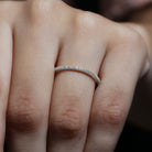 0.25 CT Stackable Diamond Eternity Ring in Fish Tail Setting Natural - ( HI-SI ) - Rosec Jewels