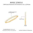 0.25 CT Stackable Diamond Eternity Ring in Fish Tail Setting Natural - ( HI-SI ) - Rosec Jewels