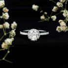 Certified Moissanite Halo Engagement Ring for Her D-VS1 - Rosec Jewels