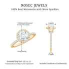 Certified Moissanite Halo Engagement Ring for Her D-VS1 - Rosec Jewels