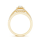 1.50 CT Zircon Statement Wedding Ring Set AAAA - Rosec Jewels