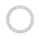 Certified Moissanite Eternity Band Ring in Shared Prong Set D-VS1 - Rosec Jewels
