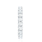 Certified Moissanite Eternity Band Ring in Shared Prong Set D-VS1 - Rosec Jewels