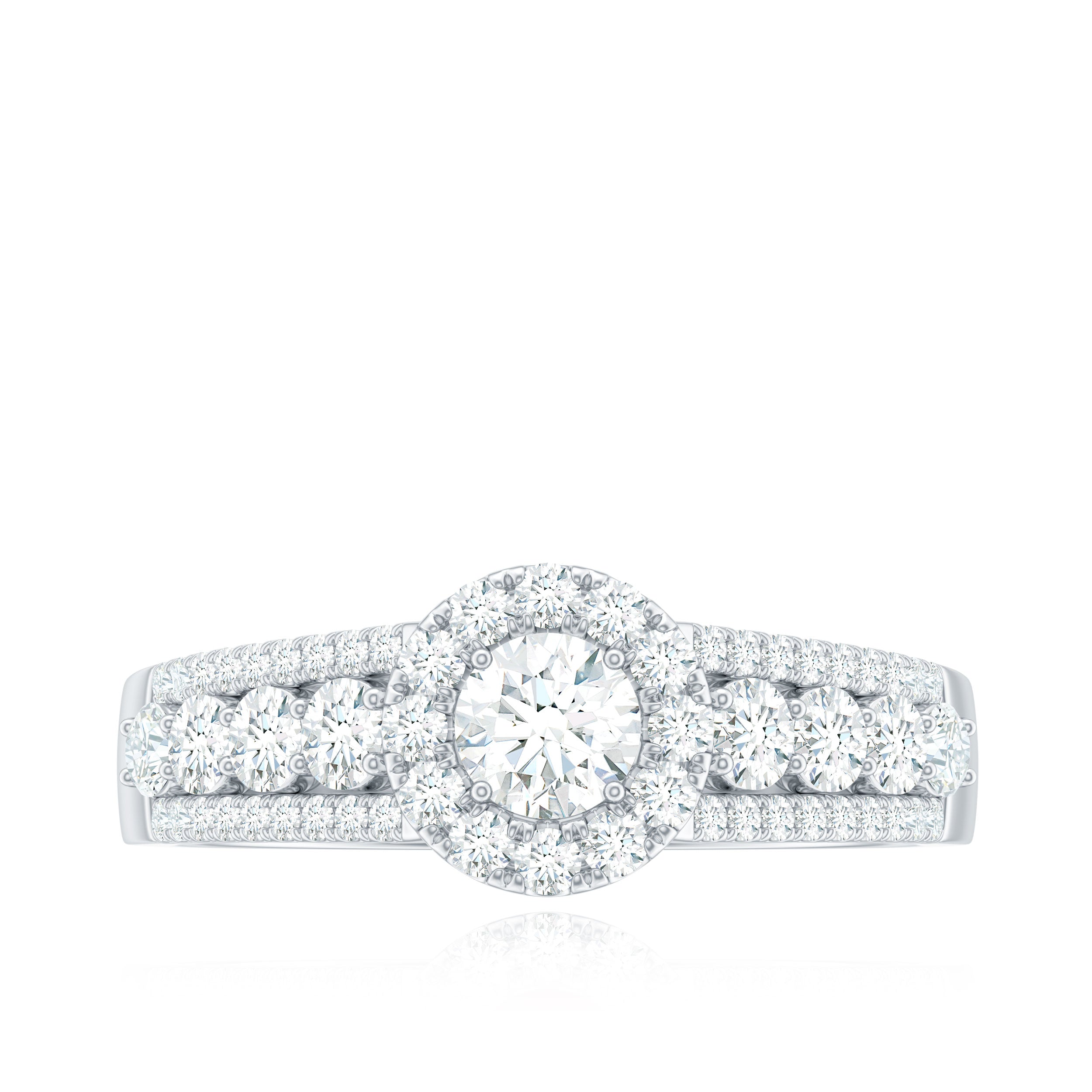 1.50 CT Zircon Statement Engagement Ring AAAA - Rosec Jewels