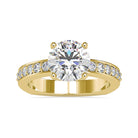 2.50 CT Solitaire Zircon Engagement Ring with Side Stones AAAA - Rosec Jewels